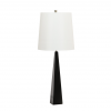 Nowoczesna lampa stołowa czarna salonowa z białym abażurem ASCENT ASCENT-TL-BLK-W Elstead Lighting polerowany nikiel